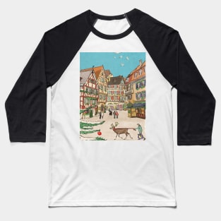 Winter Holiday Strasbourg Christmas Market Baseball T-Shirt